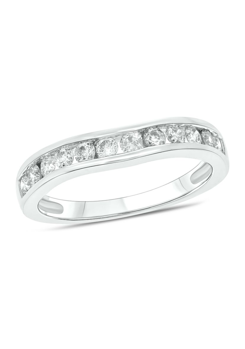 1/2 ct. t.w. Diamond Anniversary Band Ring 14k White Gold