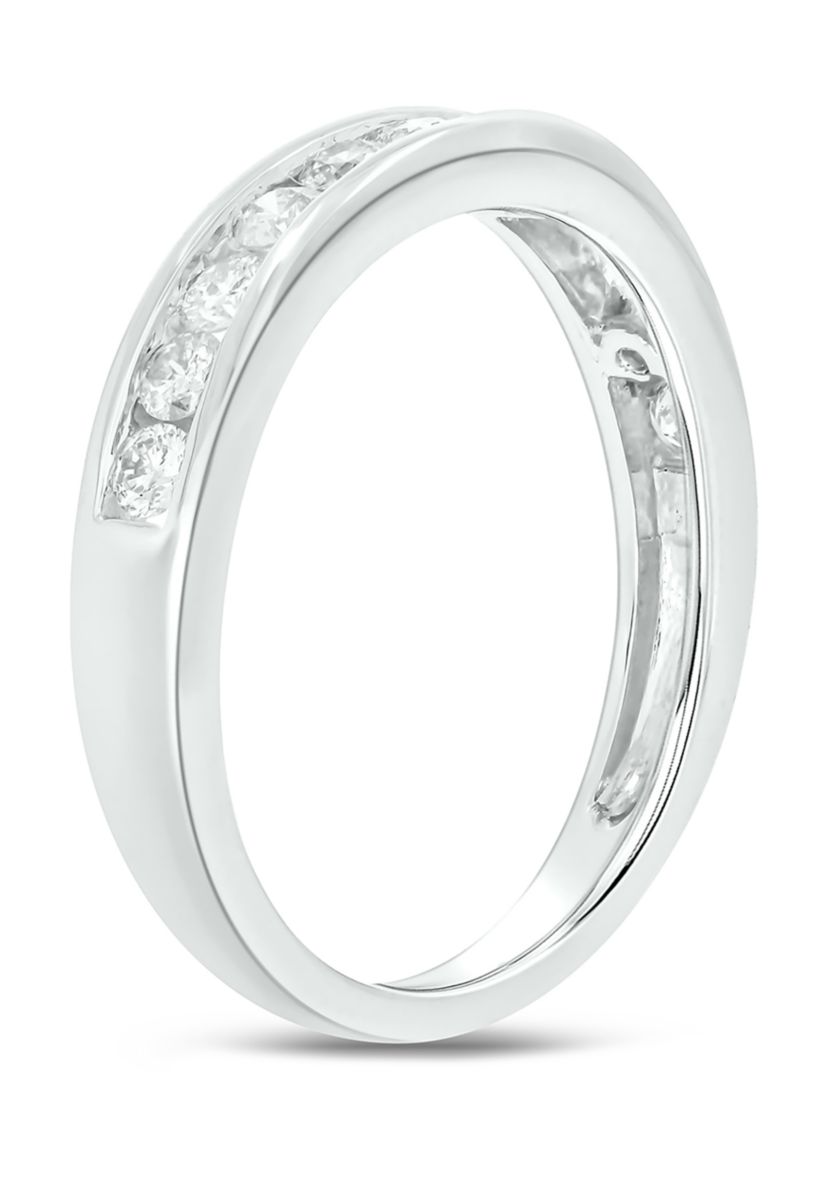 1/2 ct. t.w. Diamond Anniversary Band Ring 14k White Gold