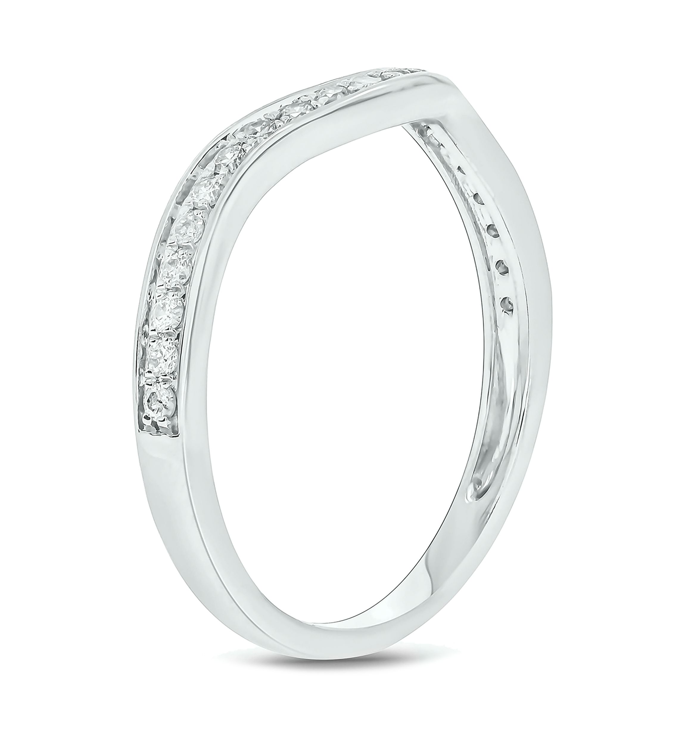 1/5 ct. t.w.  Diamond Anniversary Band Ring 14k White Gold