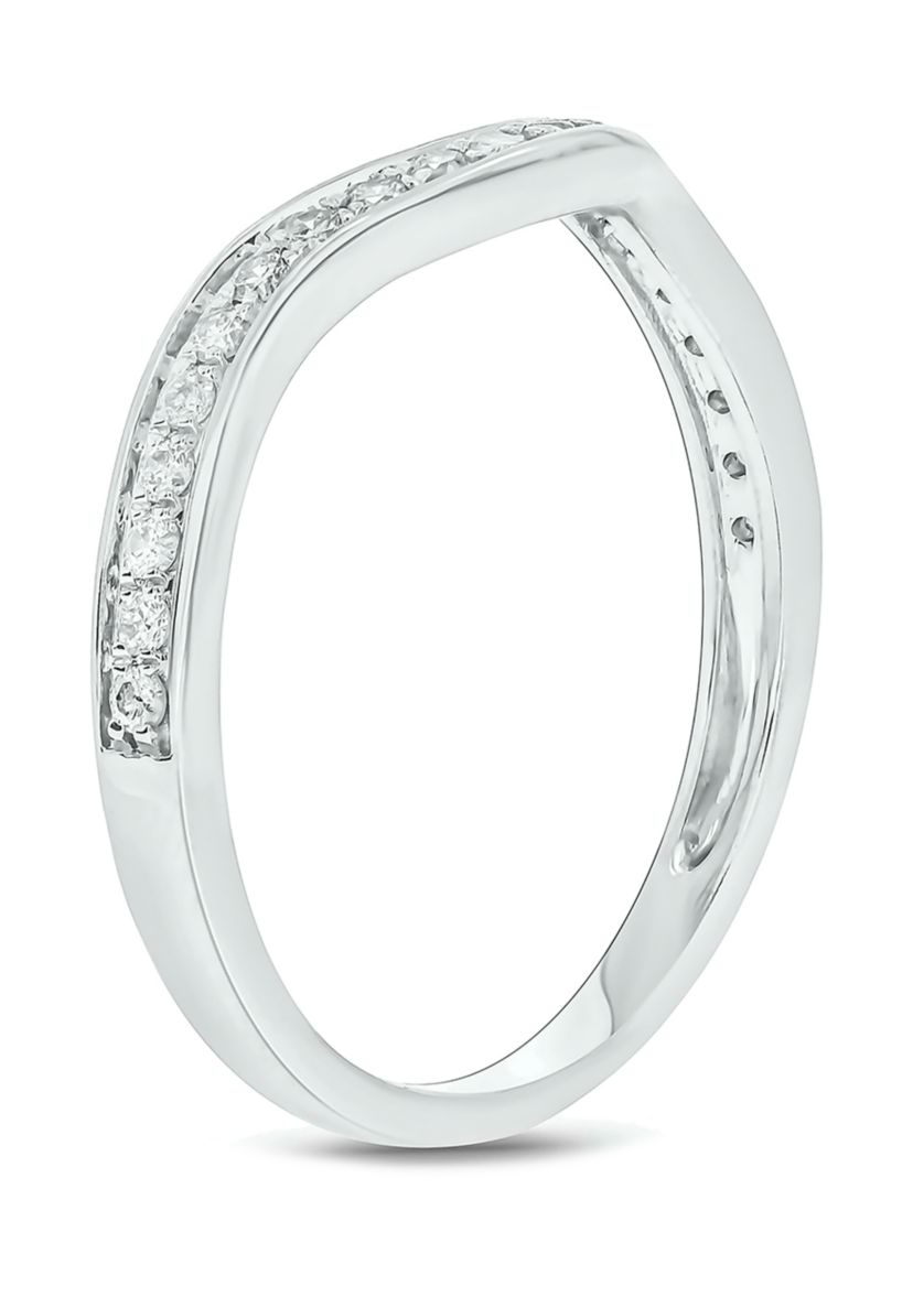 1/5 ct. t.w.  Diamond Anniversary Band Ring 14k White Gold