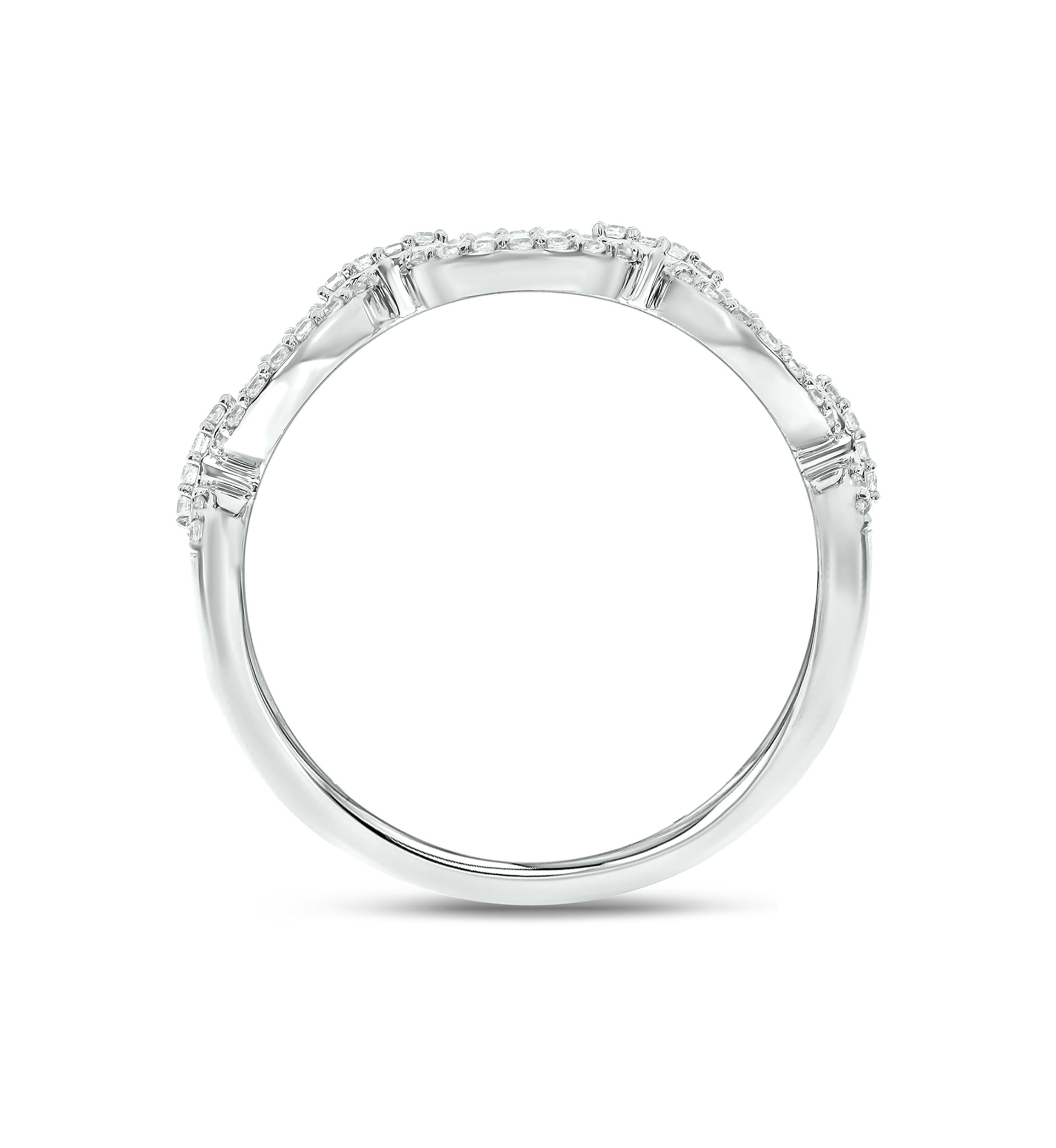 1/4 ct. t.w. Diamond Fashion Cuban Band Ring in Sterling Silver