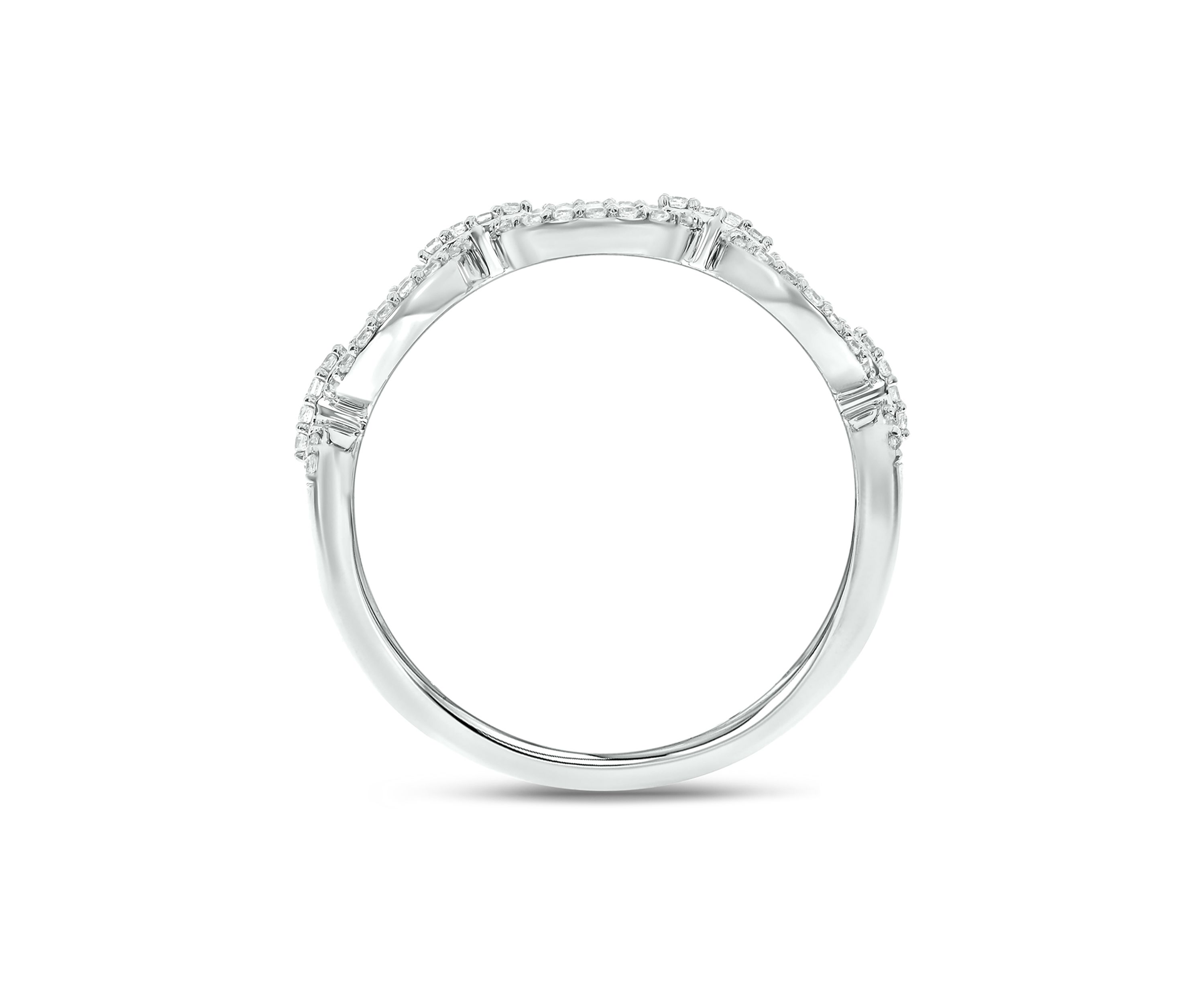1/4 ct. t.w. Diamond Fashion Cuban Band Ring in Sterling Silver
