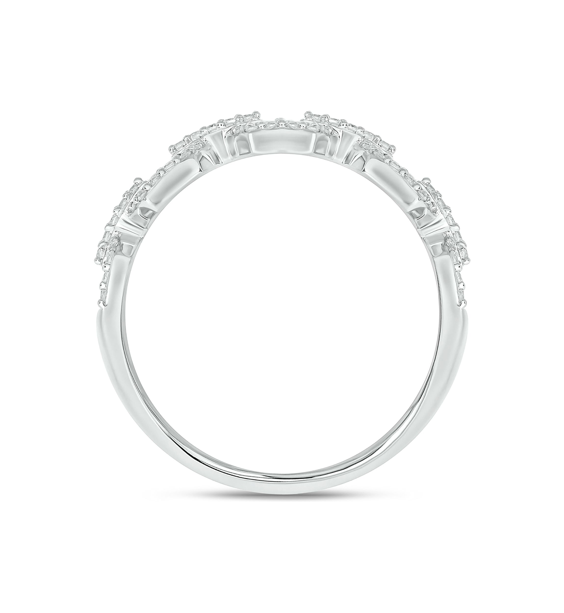 1/4 ct. t.w. Diamond Cuban Band Ring in 925 Sterling Silver