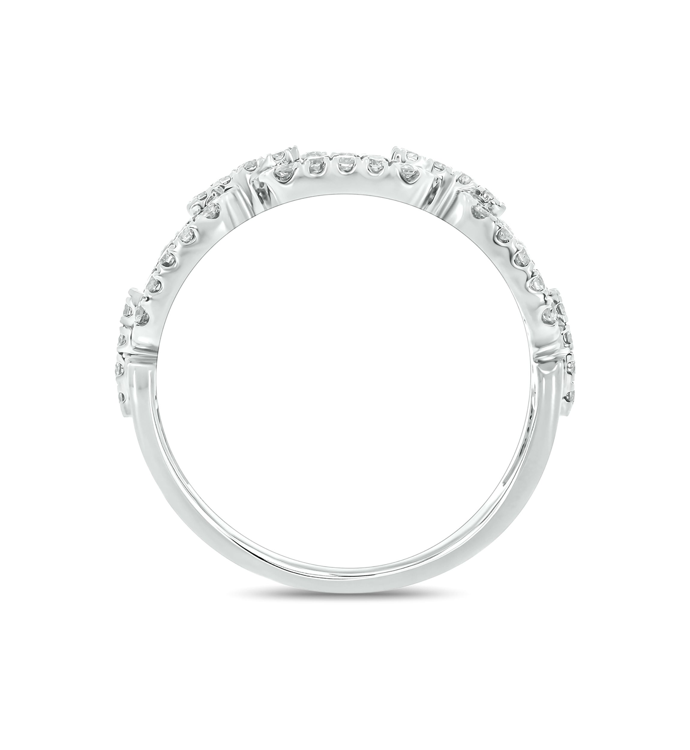 1/2 ct. t.w. Diamond Cuban Band Ring in 925 Sterling Silver