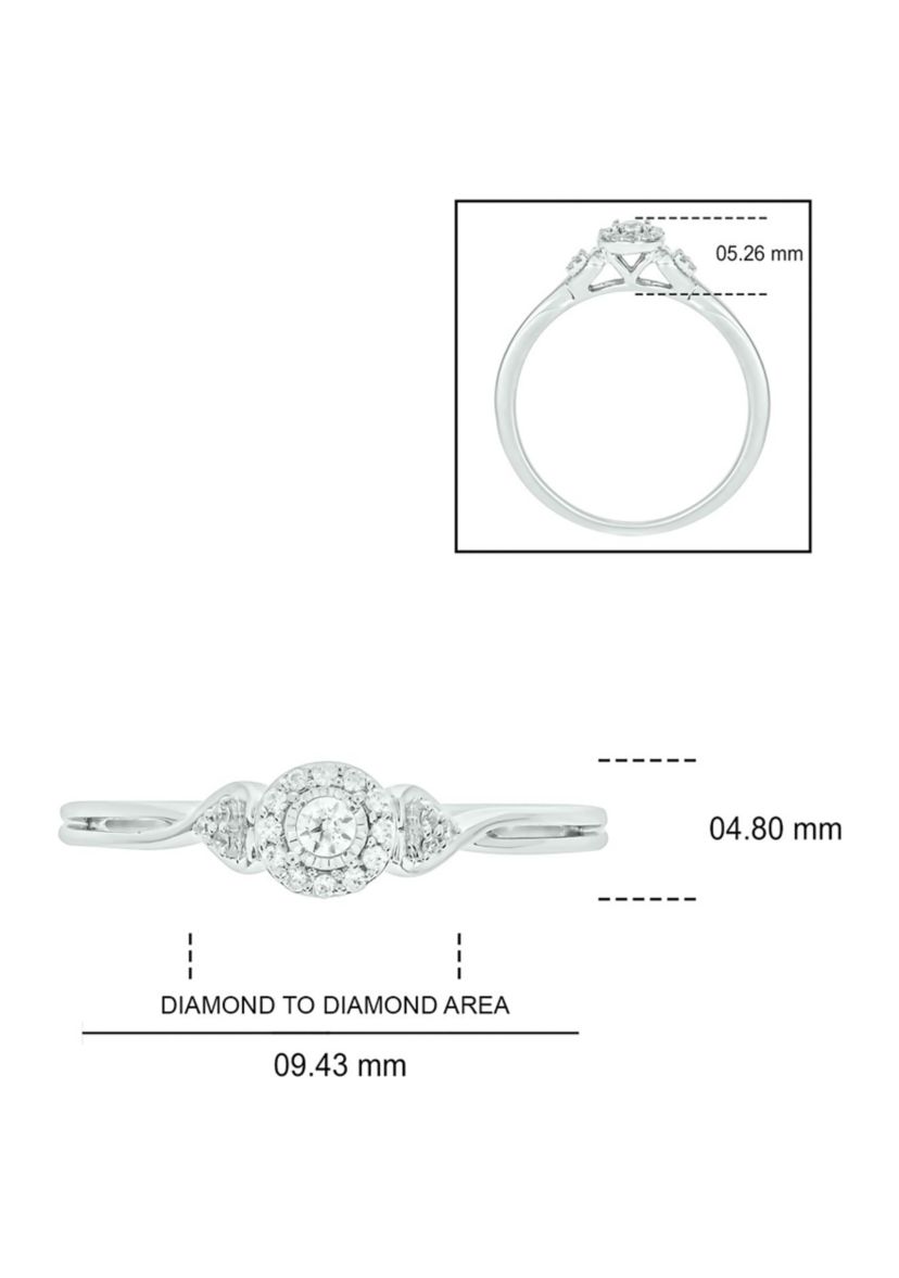 1/10 ct. t.w. Diamond Promise Ring In Sterling Silver