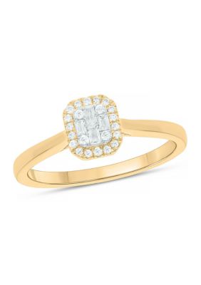 1/6 ct. t.w. Diamond Engagement Ring 10K Yellow Gold