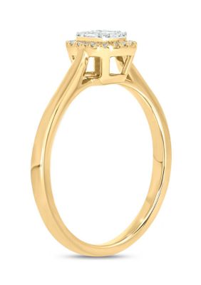 1/6 ct. t.w. Diamond Engagement Ring 10K Yellow Gold