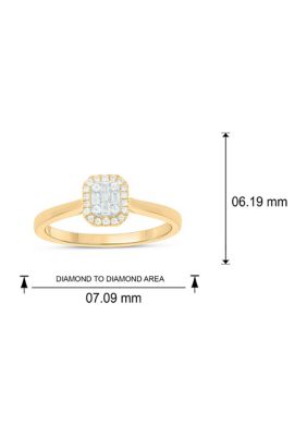 1/6 ct. t.w. Diamond Engagement Ring 10K Yellow Gold