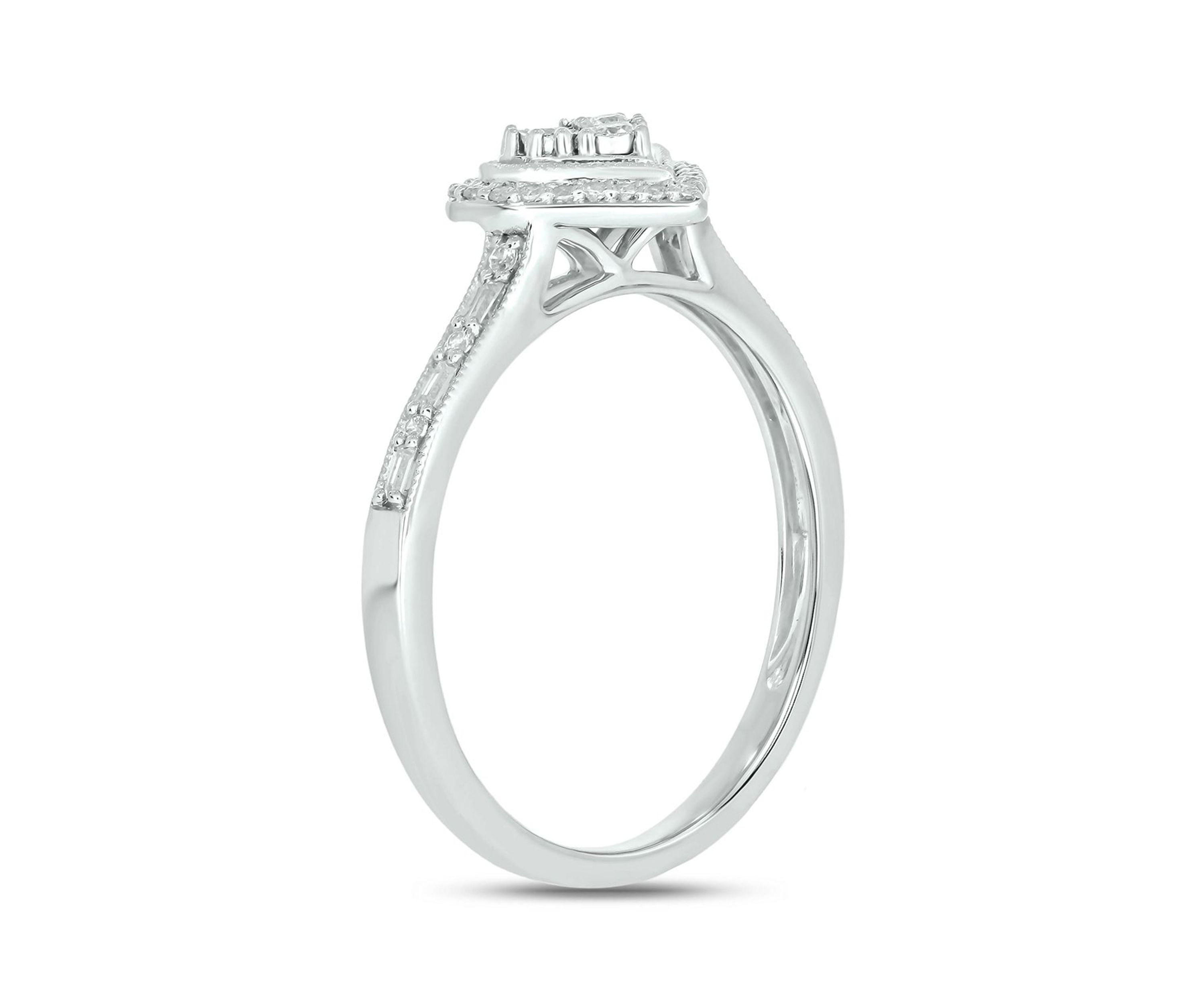 1/5 ct. t.w. Diamond Heart Promise Ring In Sterling Silver