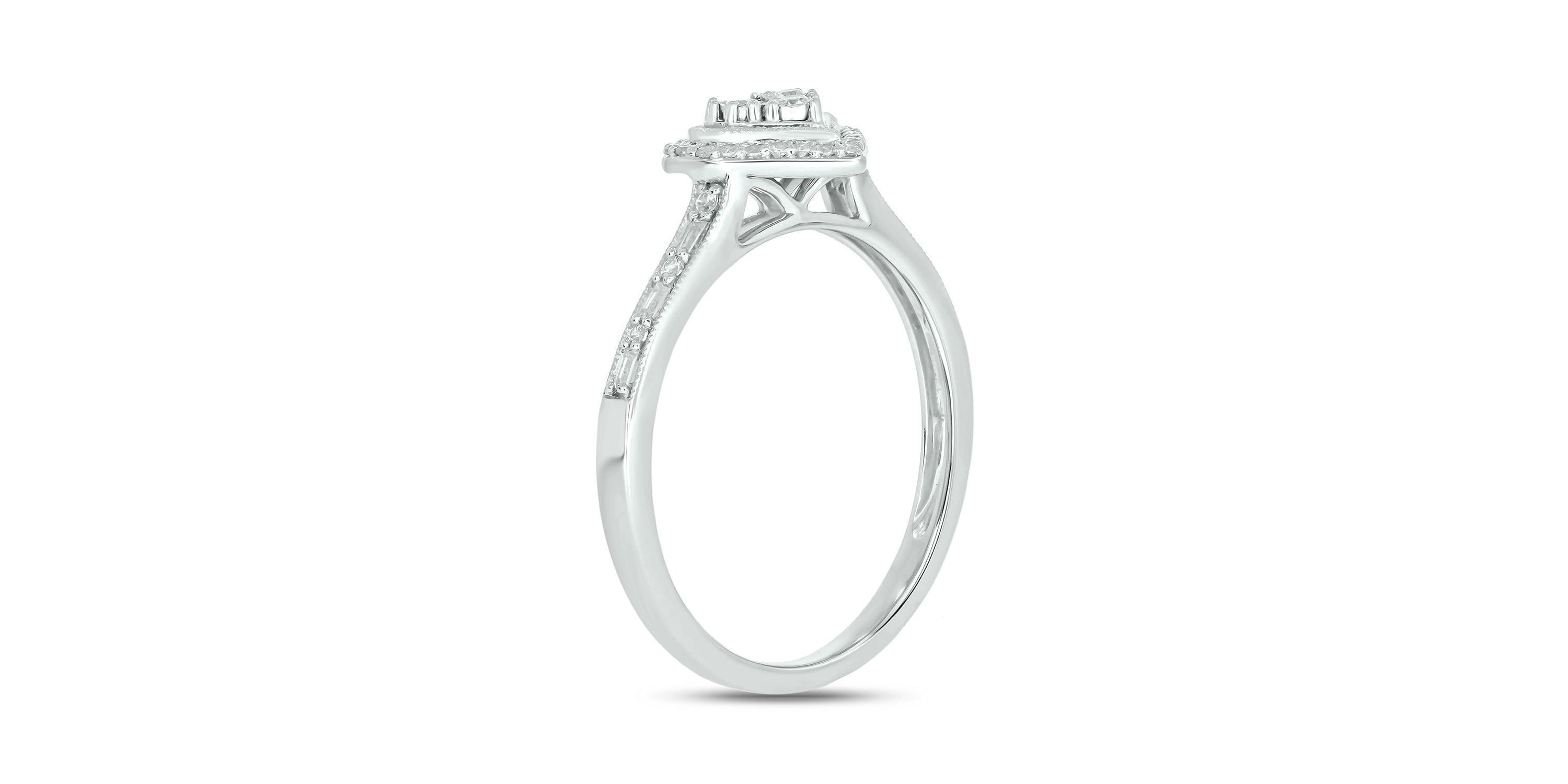 1/5 ct. t.w. Diamond Heart Promise Ring In Sterling Silver