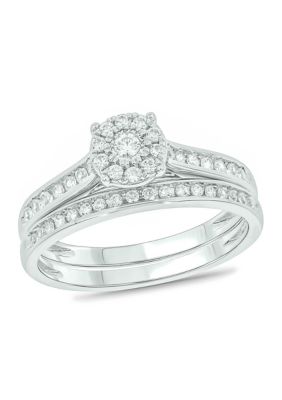 Belk & Co 1/3 Ct. T.w. Diamond Miracle Bridal Ring In Sterling Silver