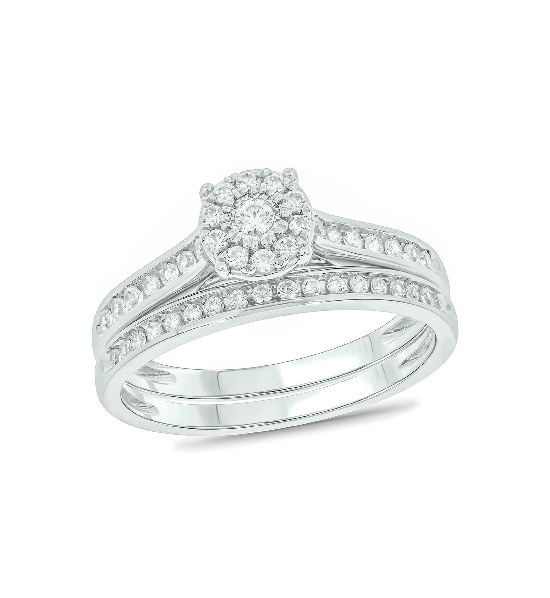 1/3 ct. t.w. Diamond Miracle Bridal Ring in Sterling Silver