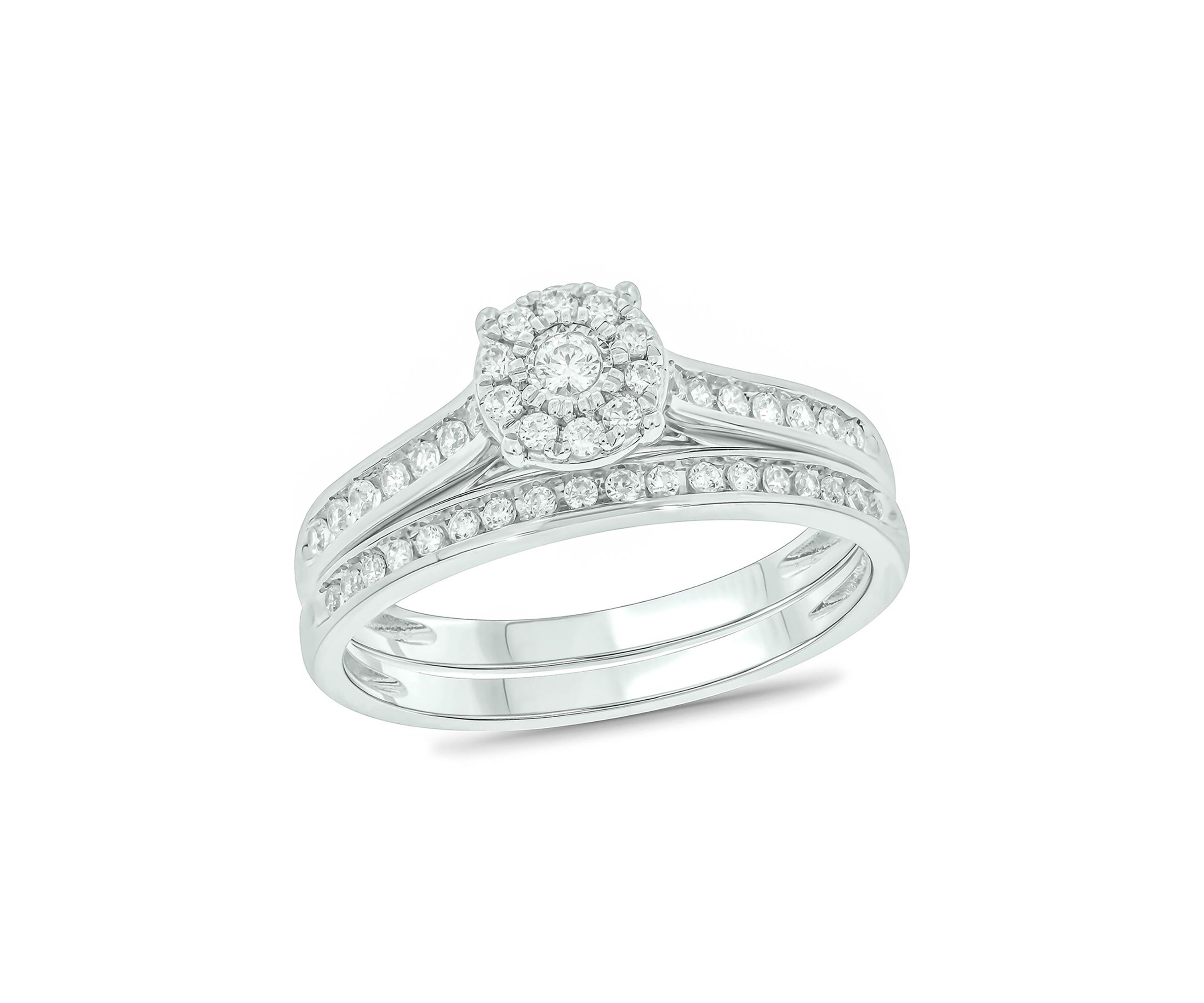 1/3 ct. t.w. Diamond Miracle Bridal Ring in Sterling Silver