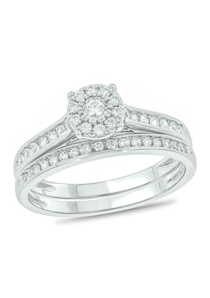 1/3 ct. t.w. Diamond Miracle Bridal Ring in Sterling Silver