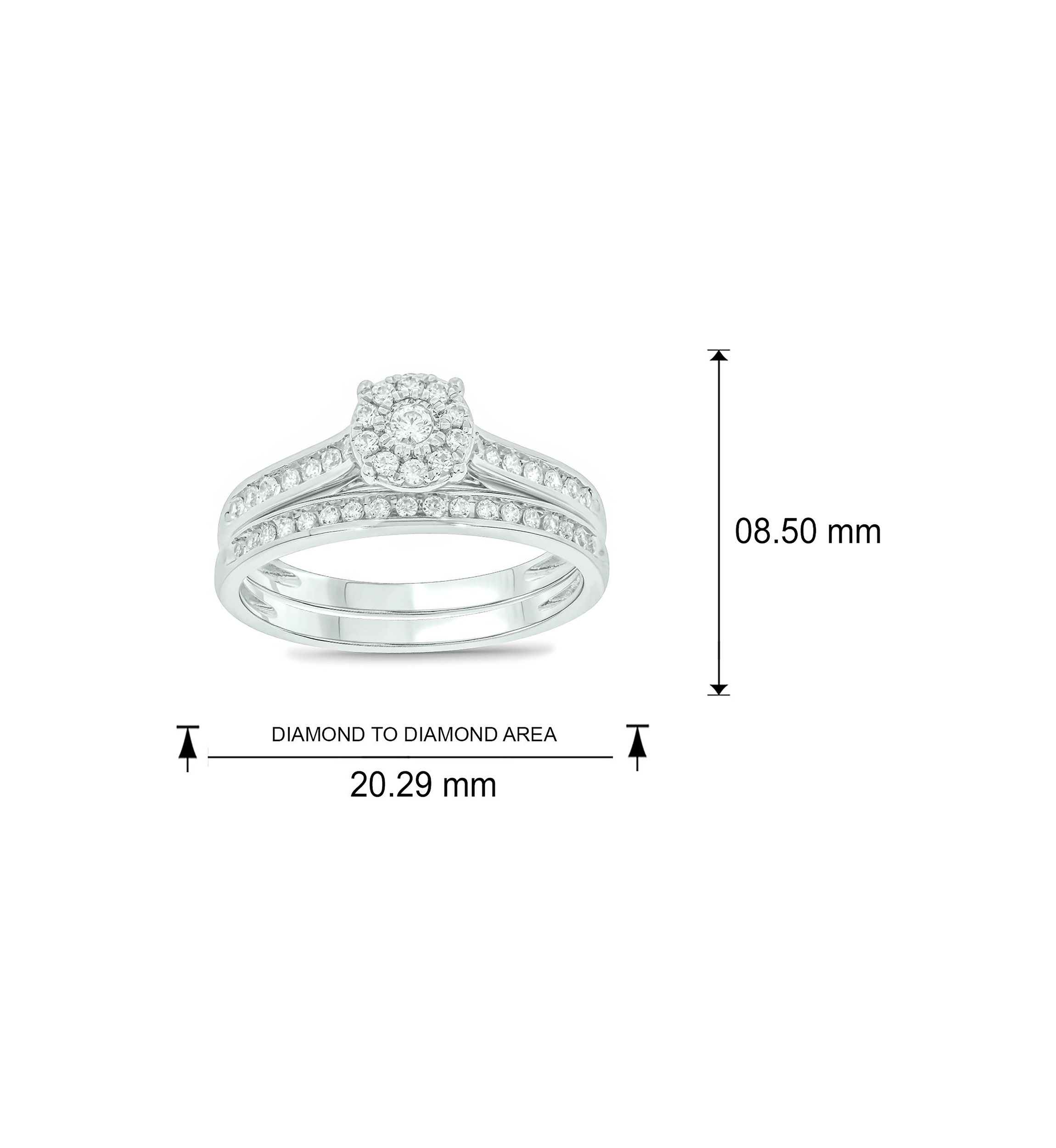 1/3 ct. t.w. Diamond Miracle Bridal Ring in Sterling Silver