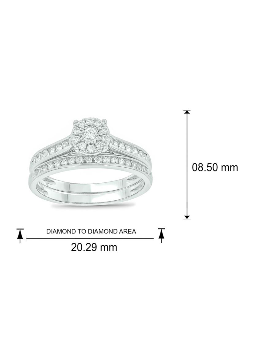 1/3 ct. t.w. Diamond Miracle Bridal Ring in Sterling Silver