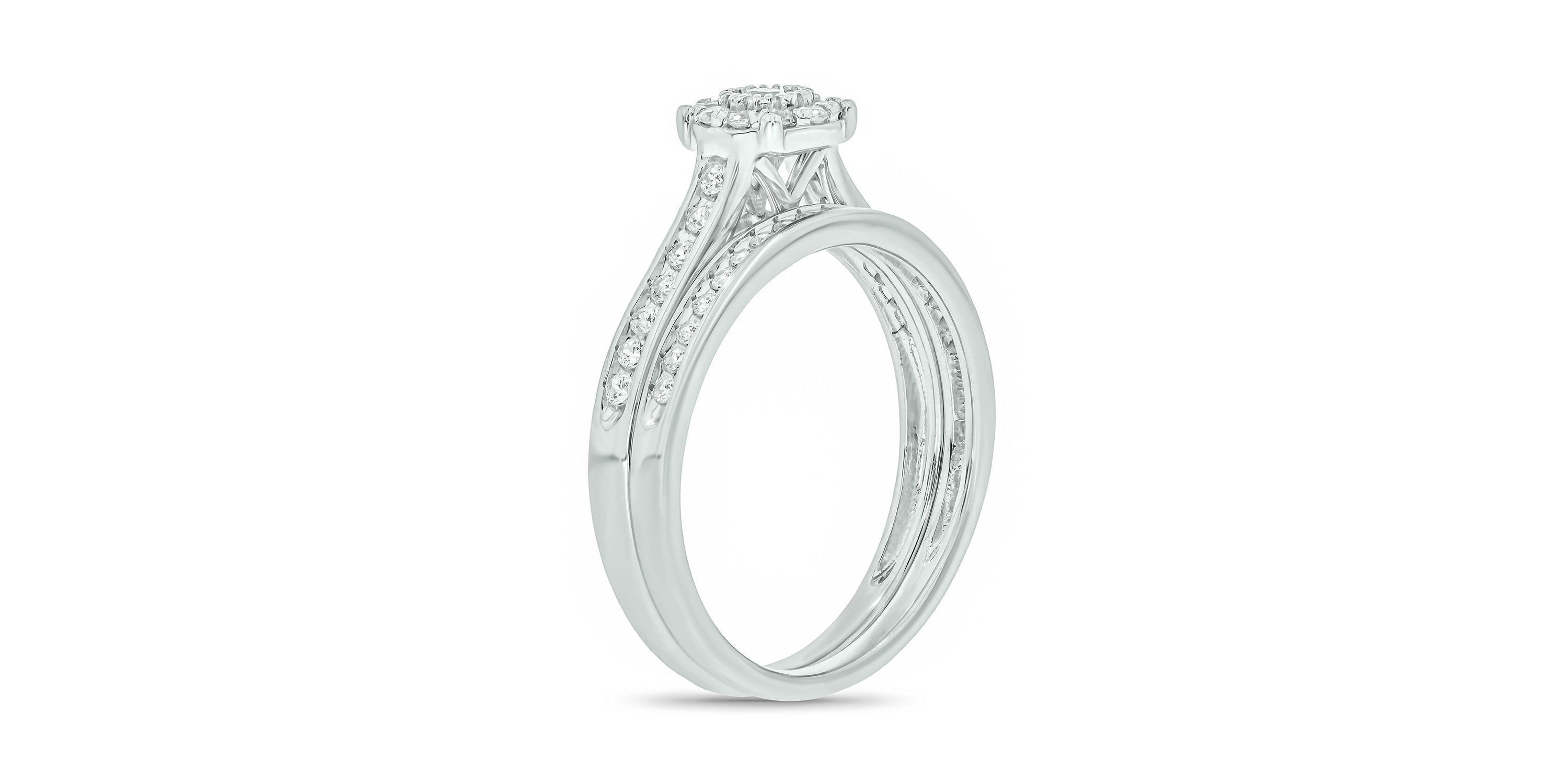 1/3 ct. t.w. Diamond Miracle Bridal Ring in Sterling Silver