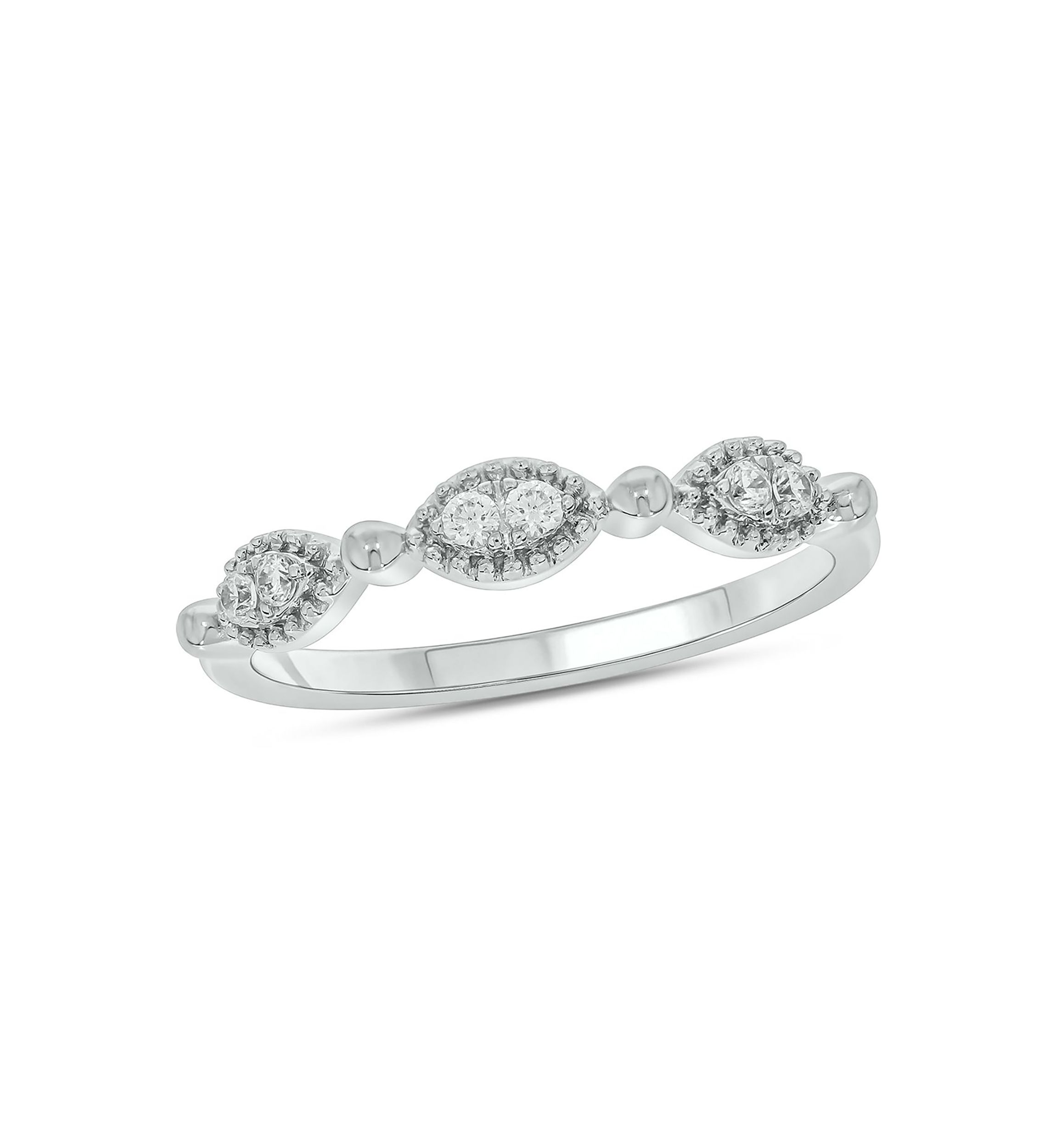 1/10 ct. t.w. Diamond Anniversary Band in 10K White Gold