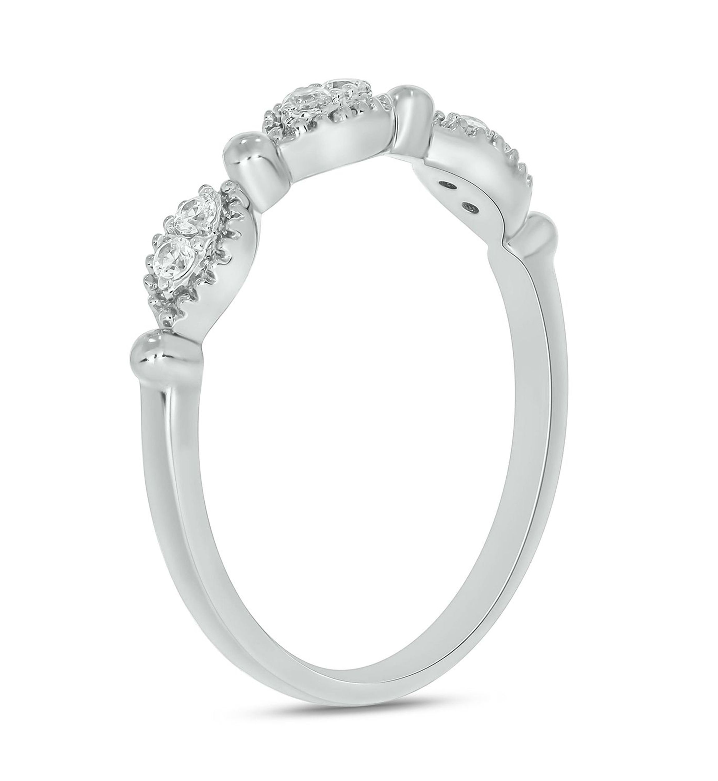 1/10 ct. t.w. Diamond Anniversary Band in 10K White Gold