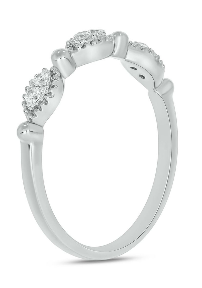 1/10 ct. t.w. Diamond Anniversary Band in 10K White Gold