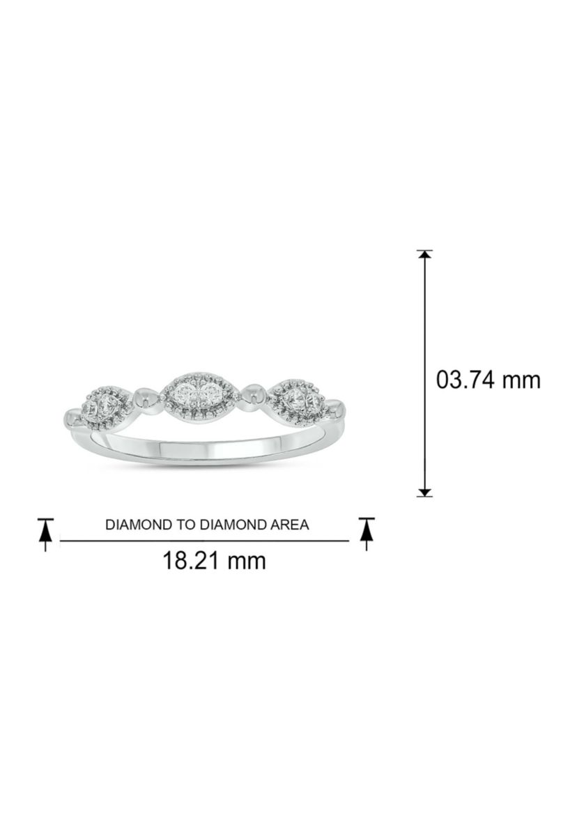 1/10 ct. t.w. Diamond Anniversary Band in 10K White Gold