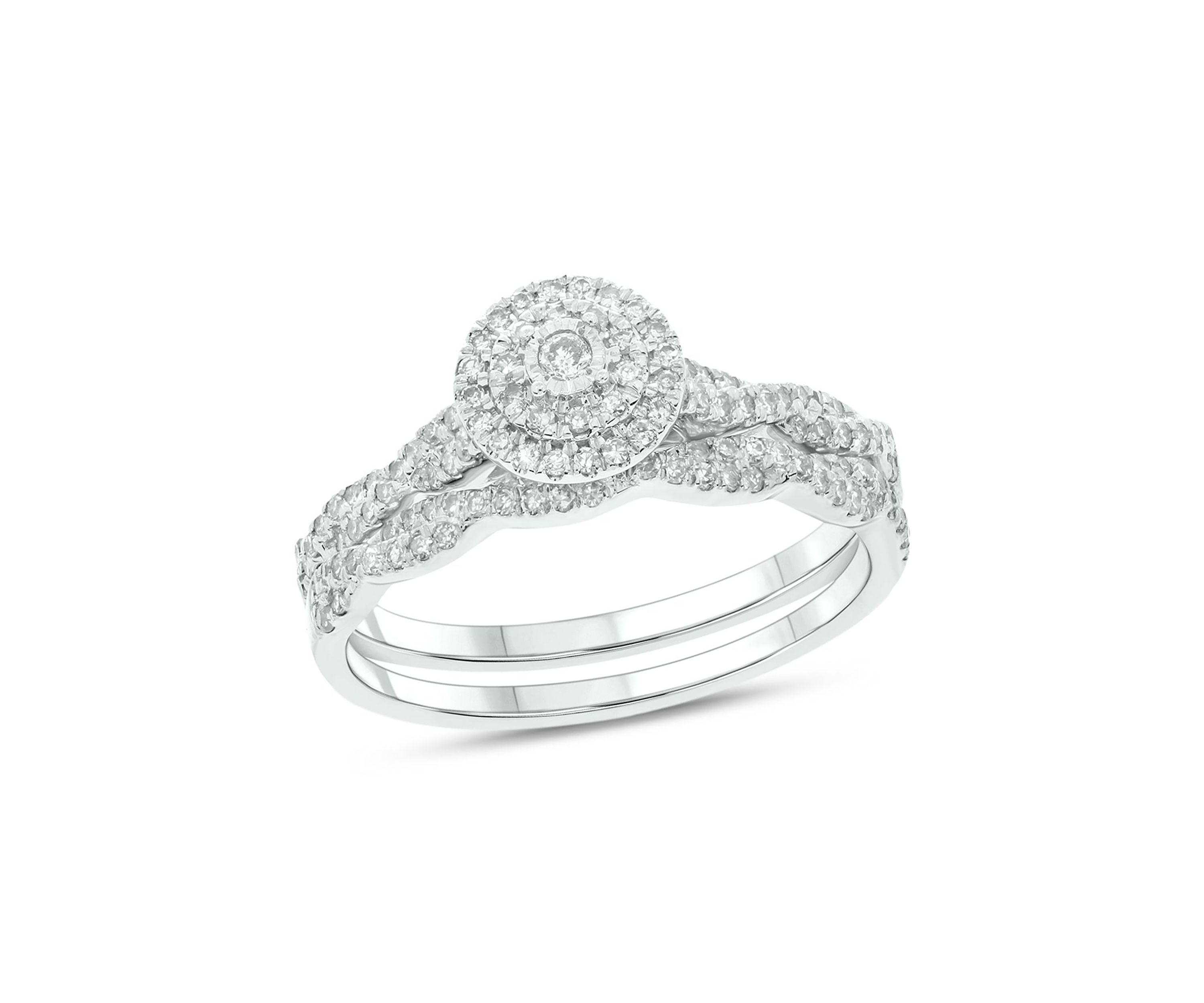 1/3 ct. t.w. Diamond Miracle Bridal Ring in Sterling Silver
