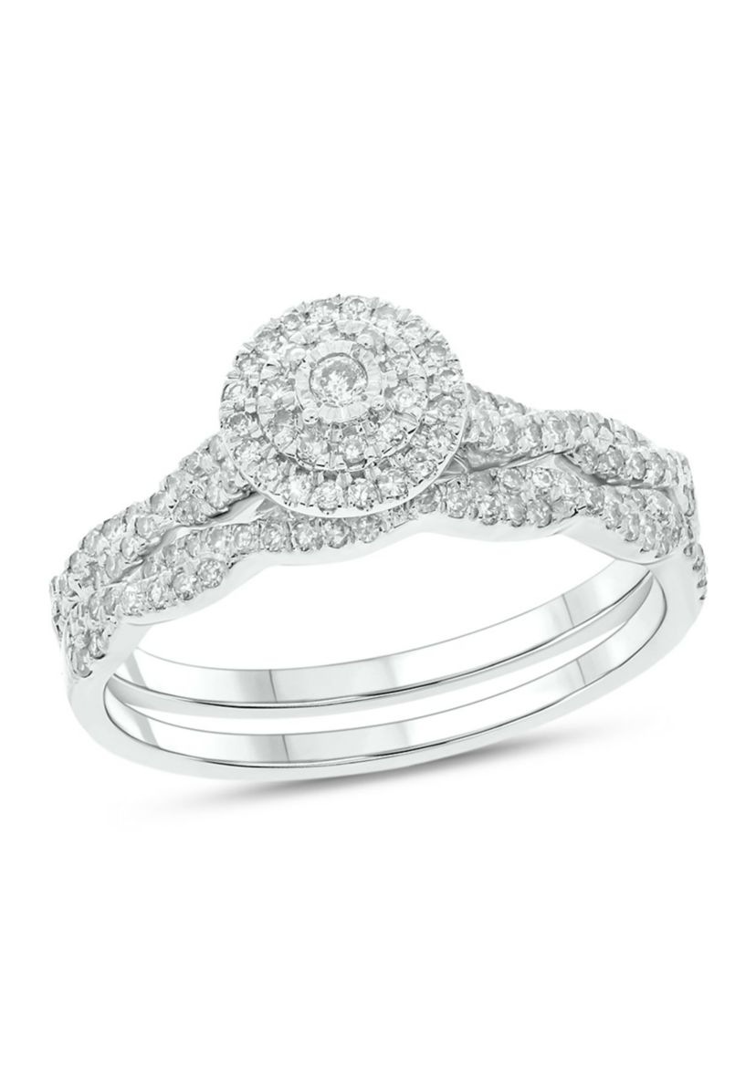 1/3 ct. t.w. Diamond Miracle Bridal Ring in Sterling Silver