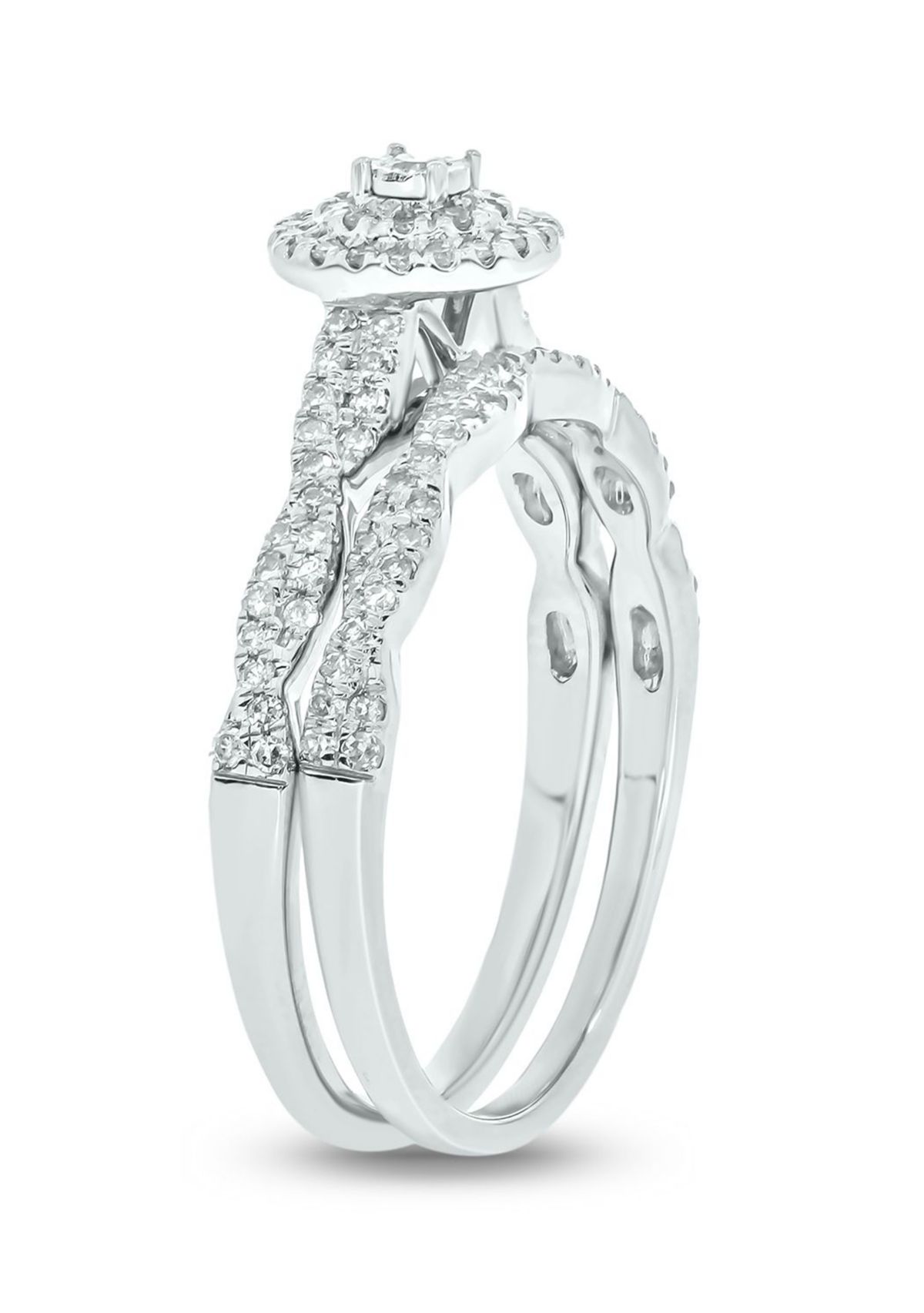 1/3 ct. t.w. Diamond Miracle Bridal Ring in Sterling Silver