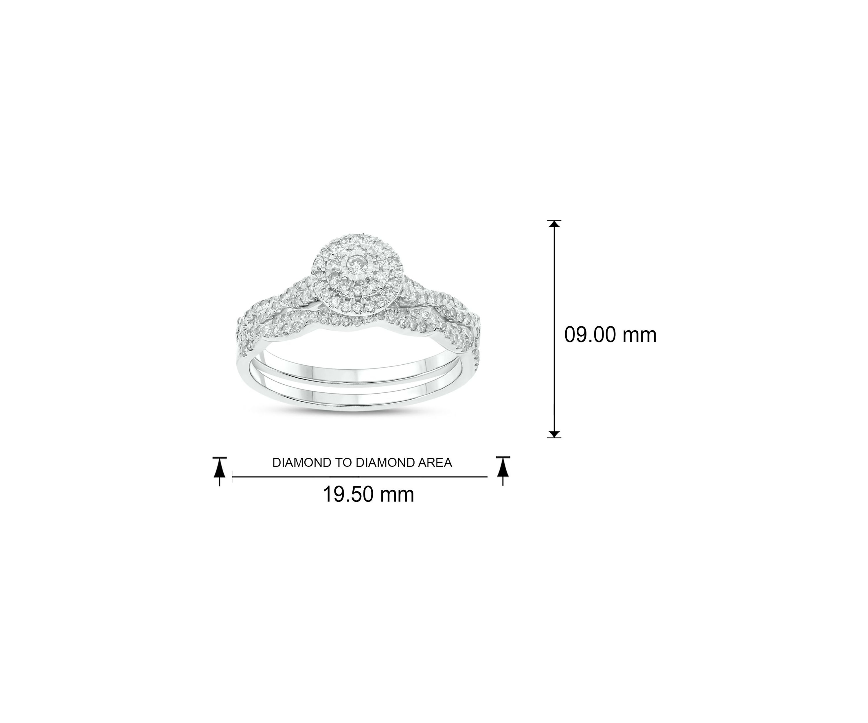 1/3 ct. t.w. Diamond Miracle Bridal Ring in Sterling Silver