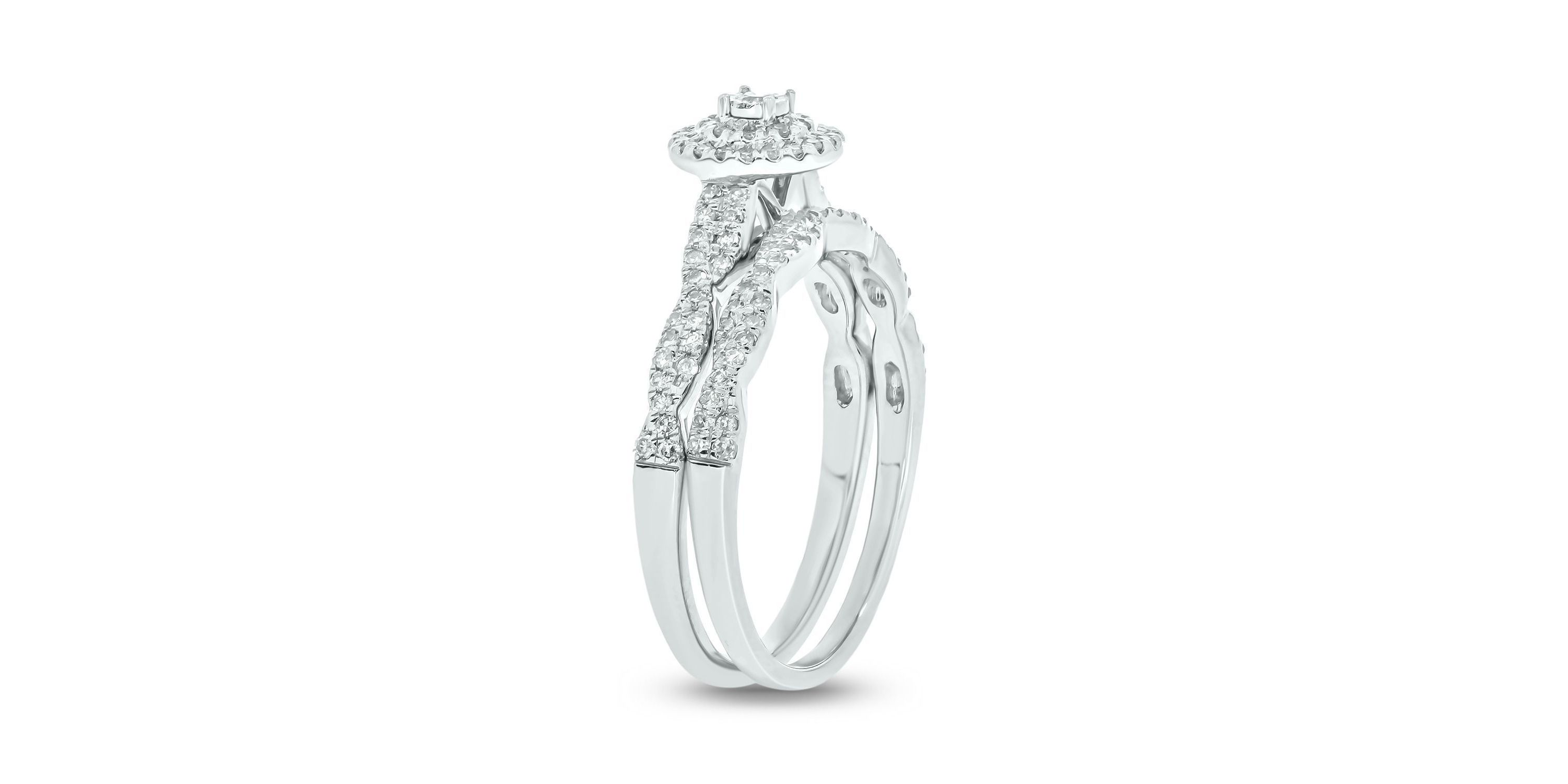 1/3 ct. t.w. Diamond Miracle Bridal Ring in Sterling Silver