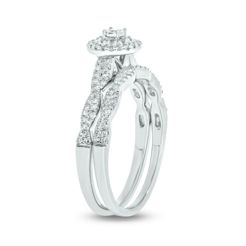 1/3 ct. t.w. Diamond Miracle Bridal Ring in Sterling Silver