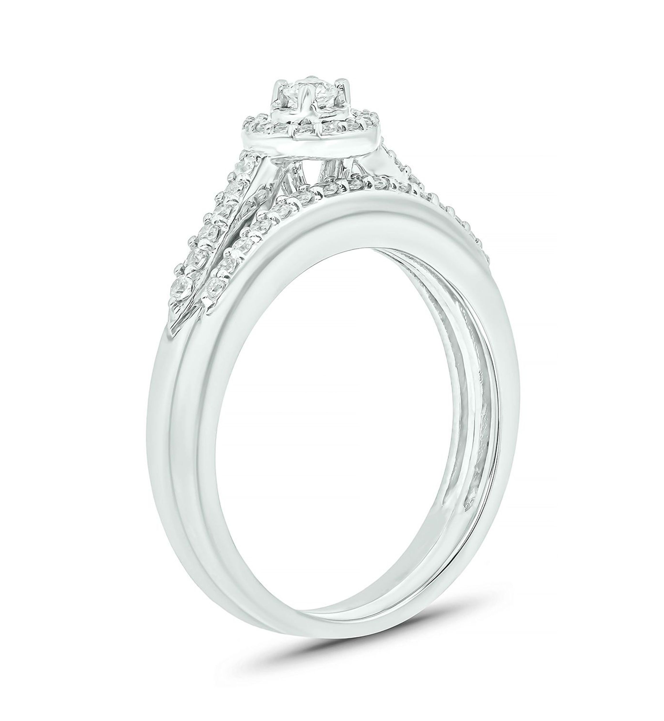 1/3 ct. t.w. Diamond Bridal Ring in Sterling Silver