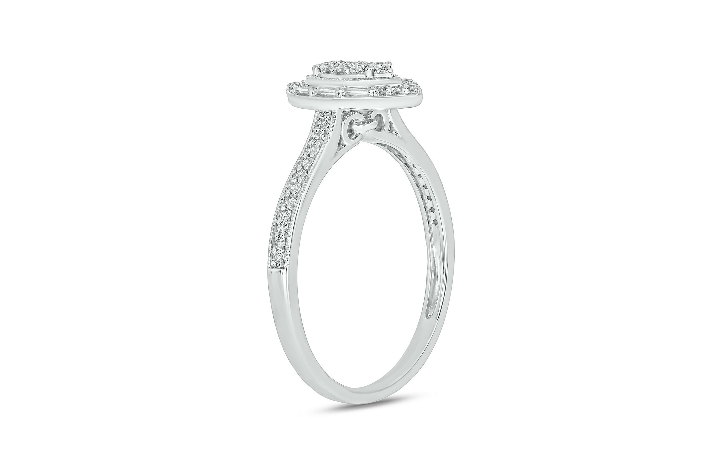 1/4 ct. t.w. Diamond Marquise Shape Promise Ring In Sterling Silver