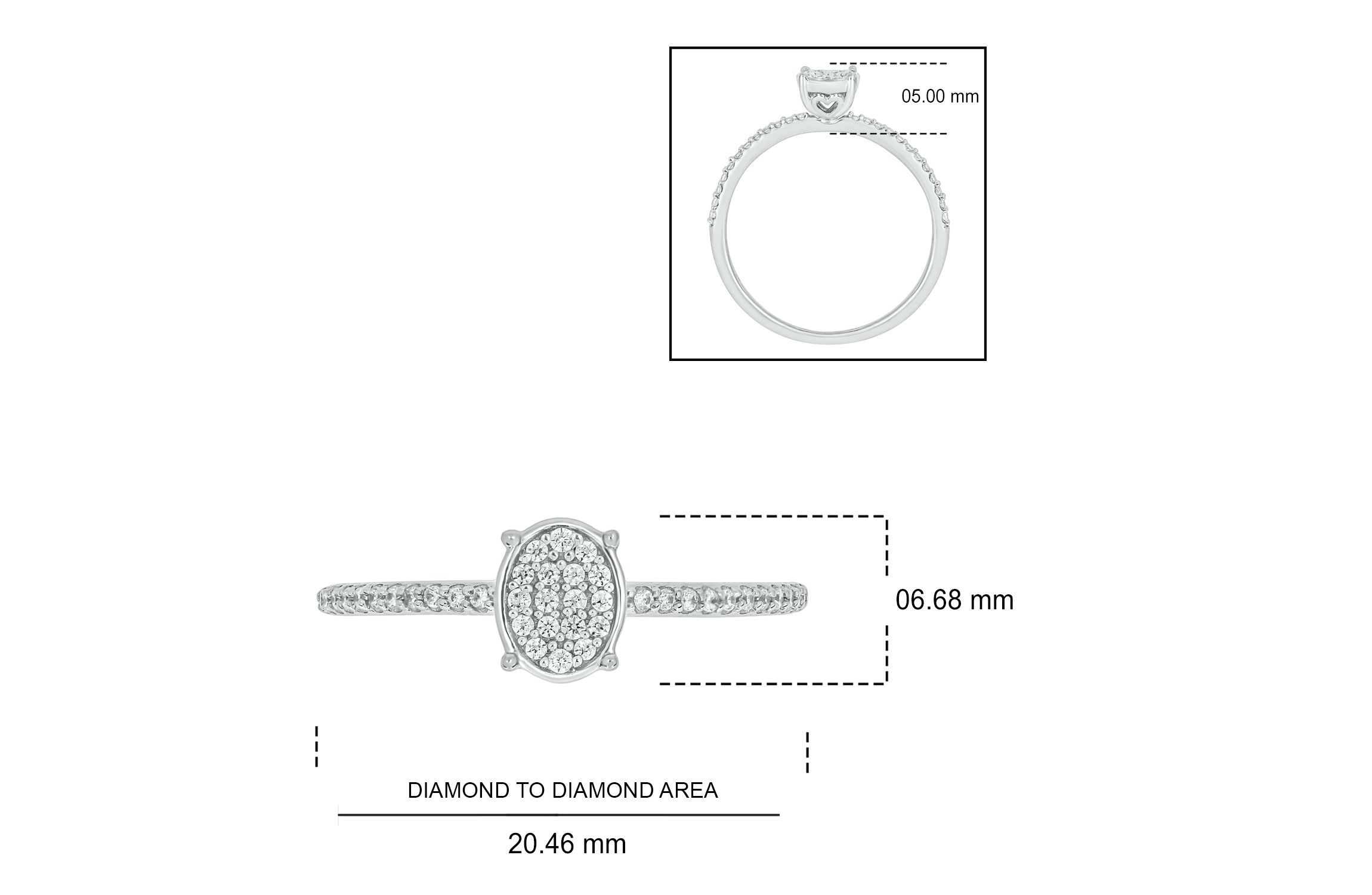 1/5 ct. t.w. Diamond Promise Ring In Sterling Silver