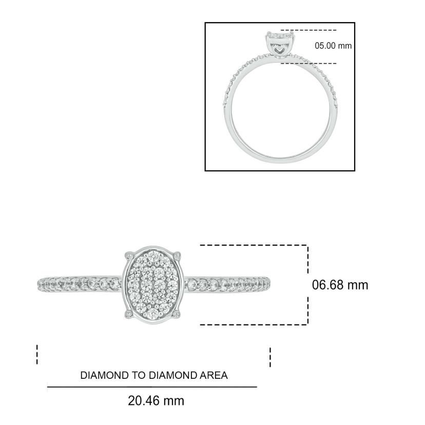 1/5 ct. t.w. Diamond Promise Ring In Sterling Silver