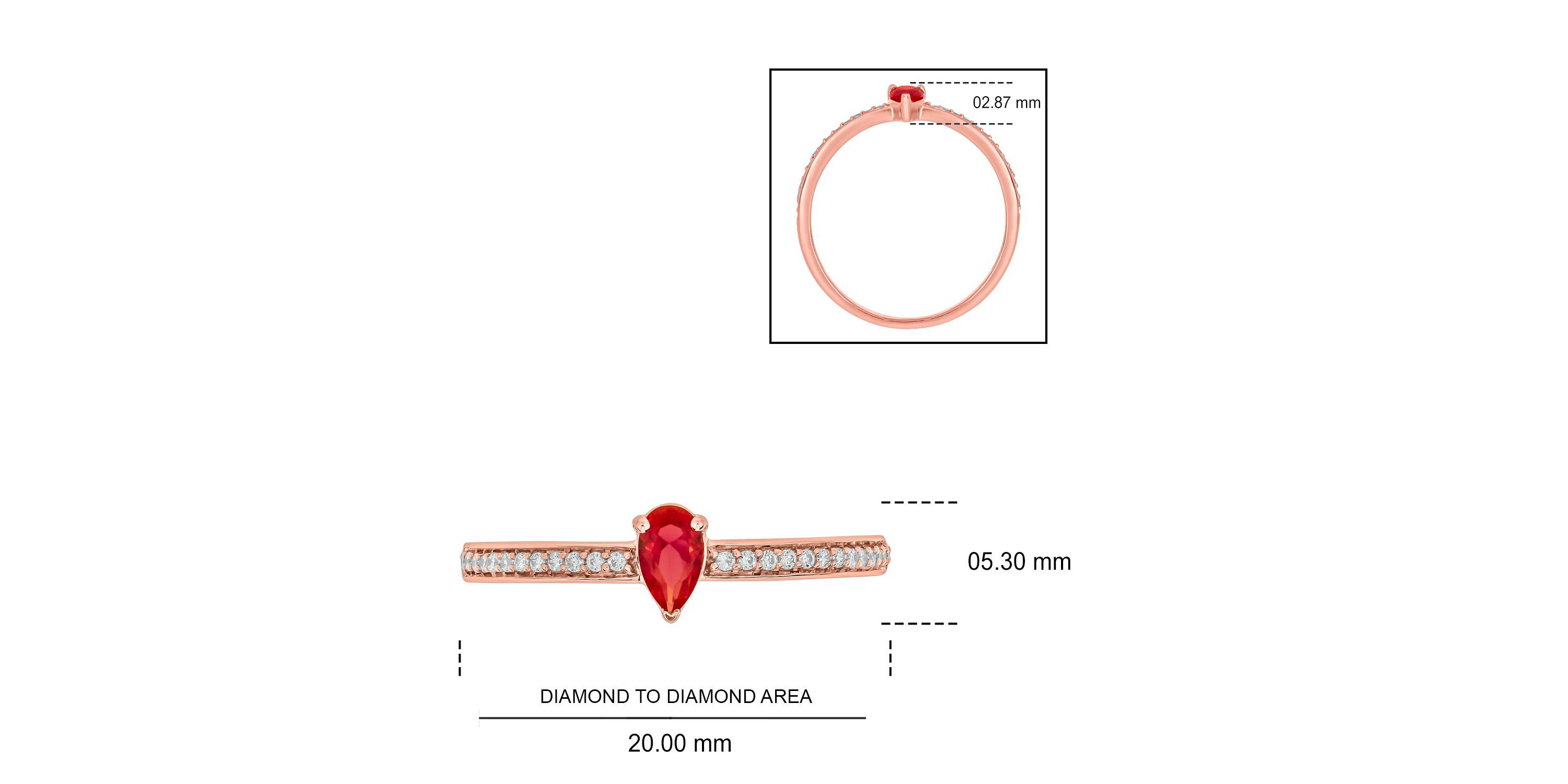 1/10 ct. t.w. Diamond and 1/4 ct. t.w. Created Ruby Promise Ring In 10K Yellow Gold