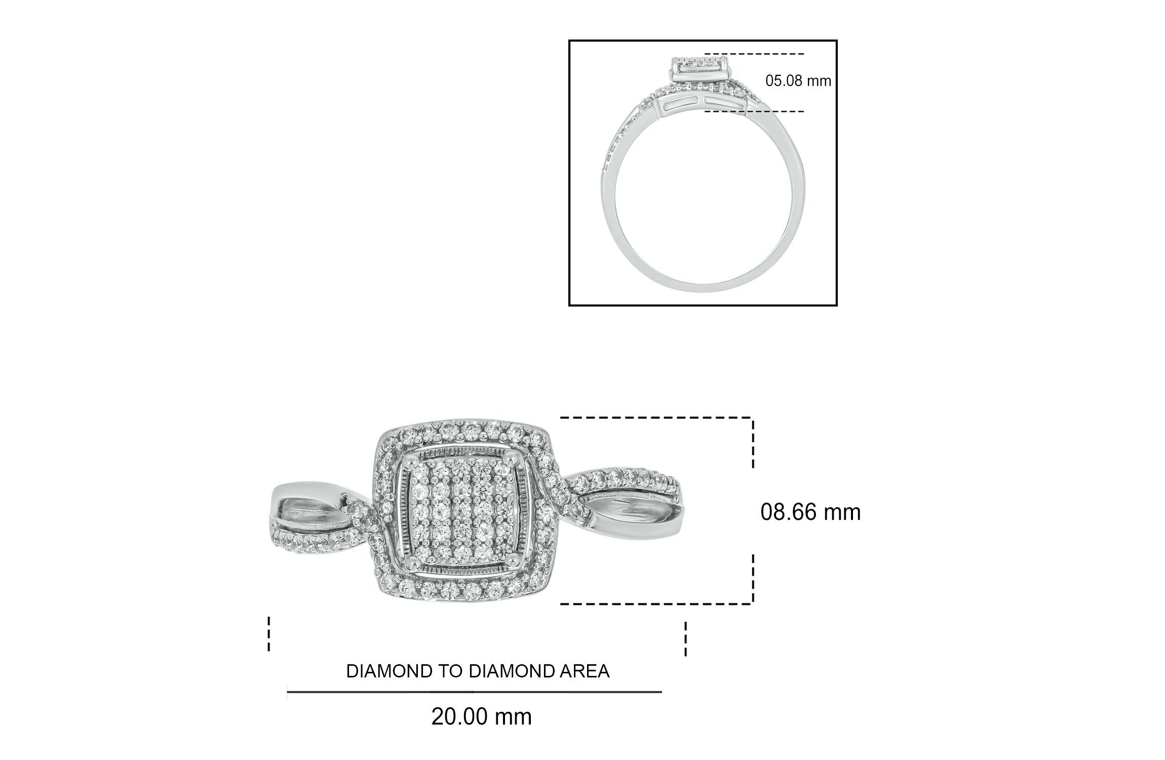 1/4 ct. t.w. Diamond Promise Ring In Sterling Silver