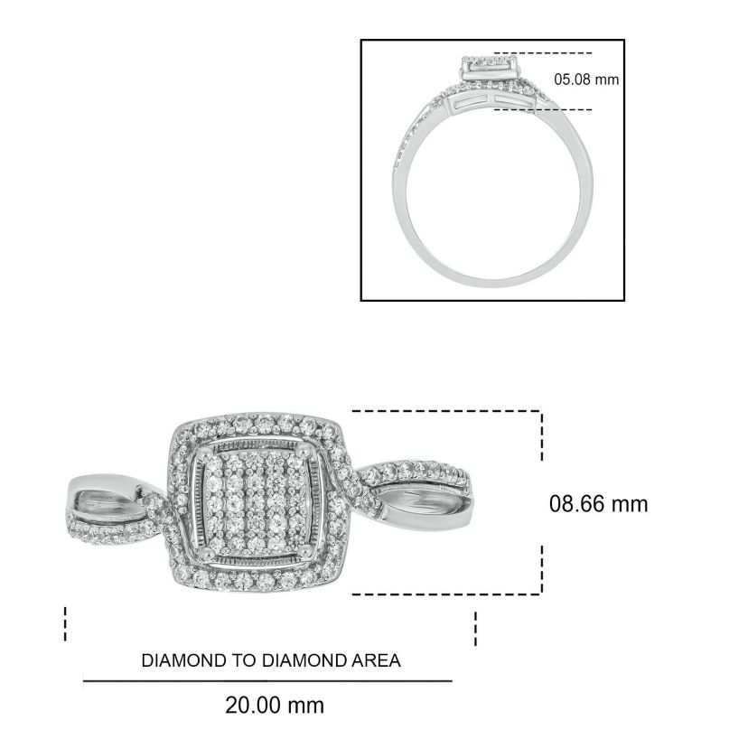 1/4 ct. t.w. Diamond Promise Ring In Sterling Silver