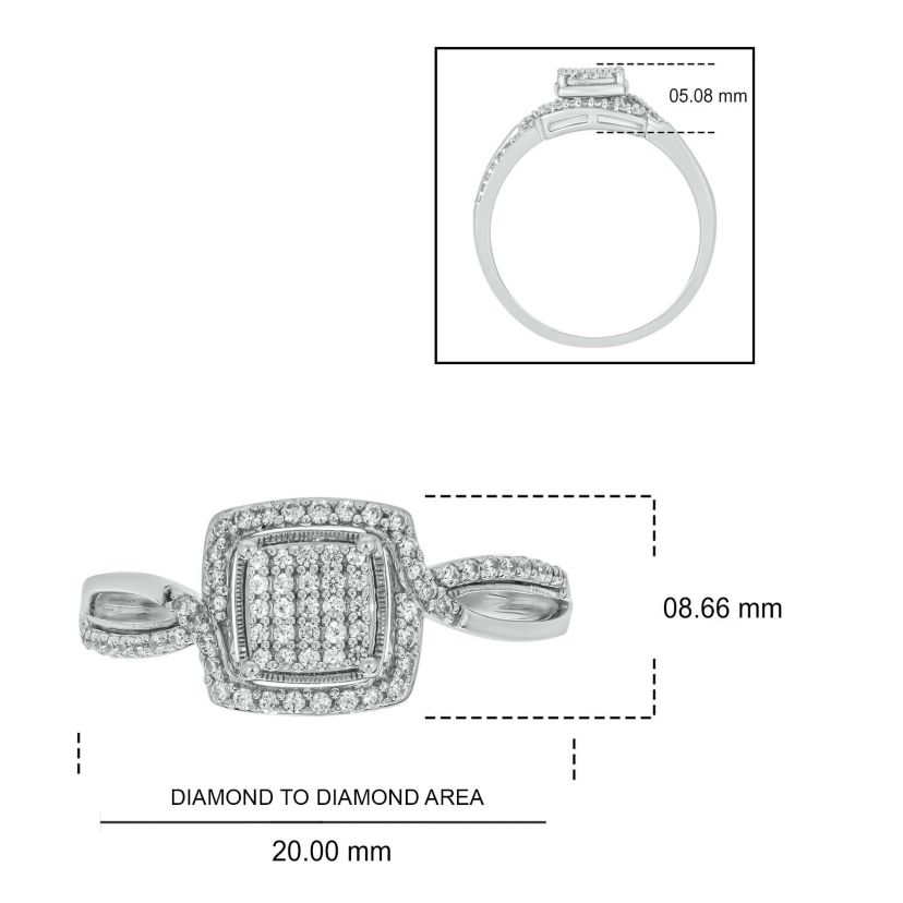 1/4 ct. t.w. Diamond Promise Ring In Sterling Silver