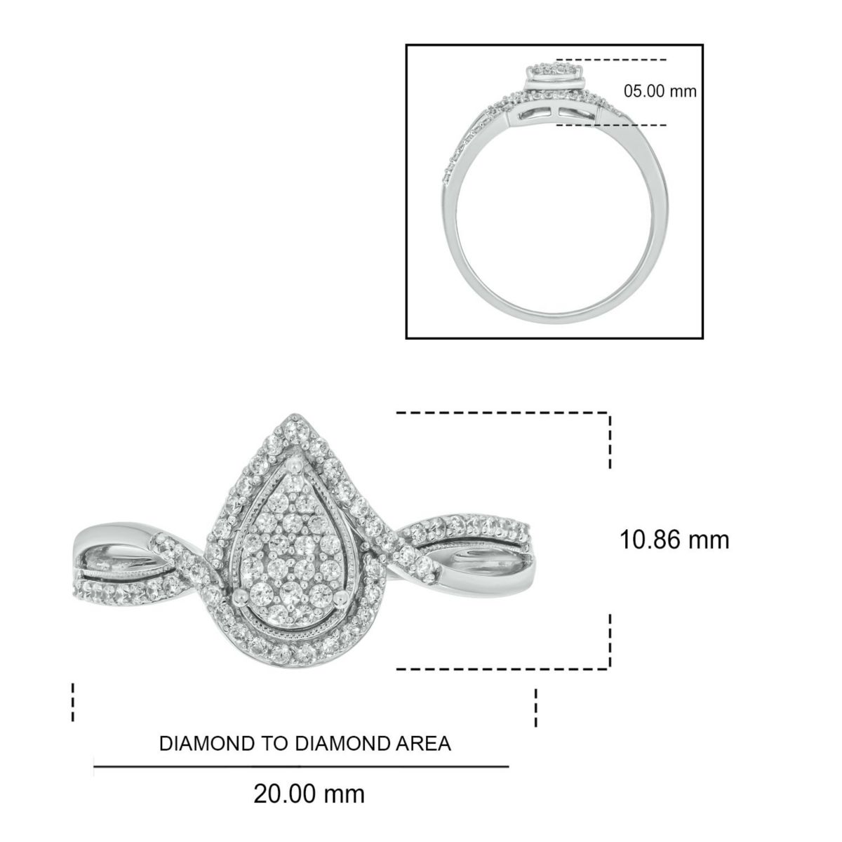 1/4 ct. t.w. Diamond Promise Ring In Sterling Silver