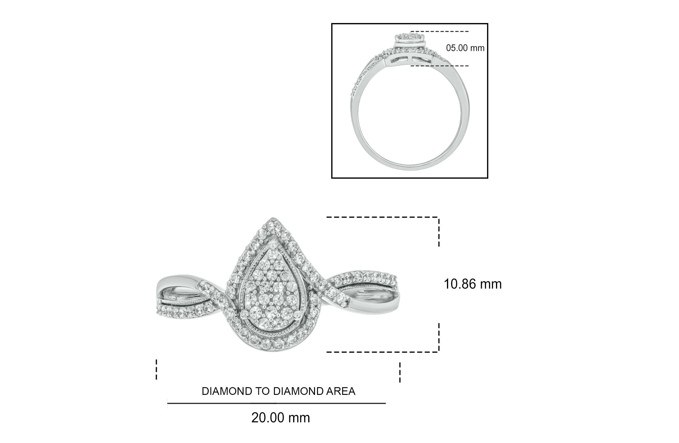 1/4 ct. t.w. Diamond Promise Ring In Sterling Silver