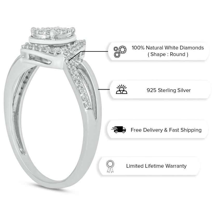 1/4 ct. t.w. Diamond Promise Ring In Sterling Silver