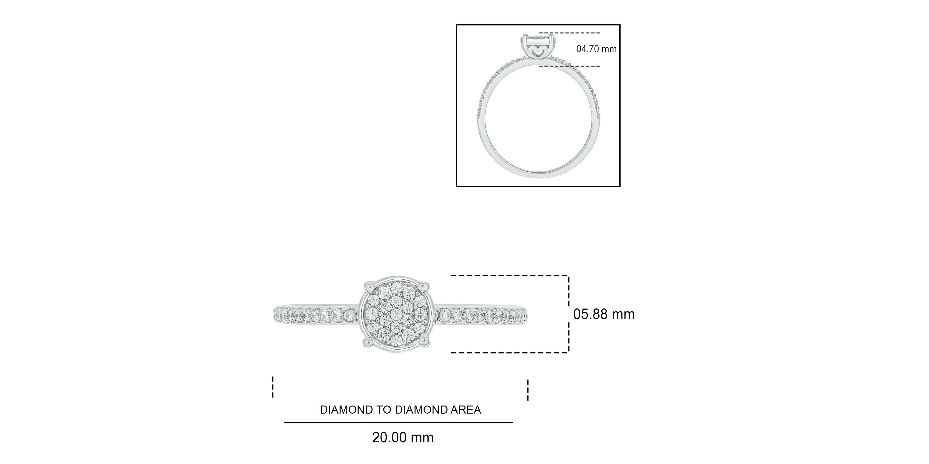 1/5 ct. t.w. Diamond Promise Ring In Sterling Silver