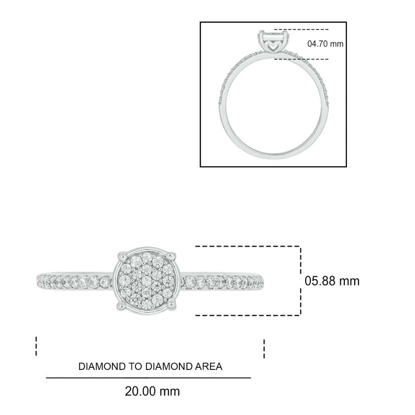 1/5 ct. t.w. Diamond Promise Ring In Sterling Silver