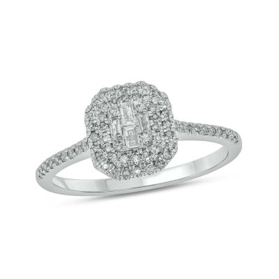 Belk & Co 1/3 ct. t.w. Diamond Engagement Ring In 10K Gold, White, 6