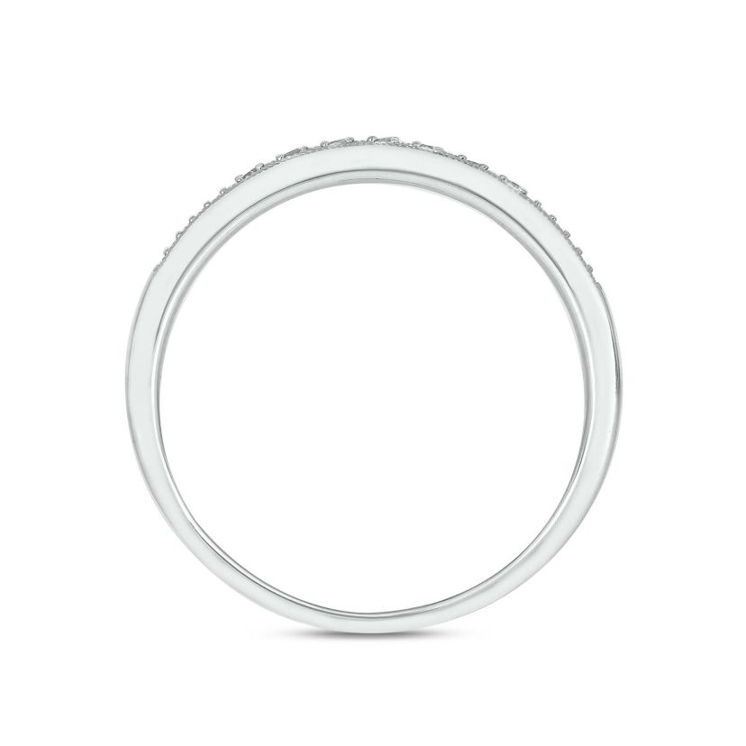 1/3 ct. t.w. Diamond Miracle Plate Bridal Ring in Sterling Silver