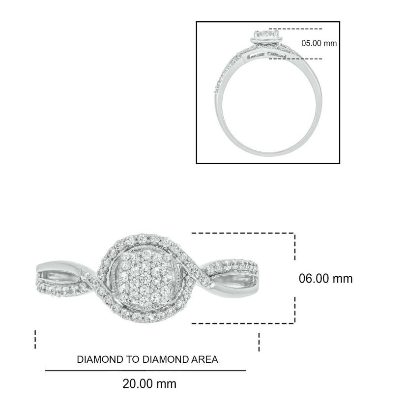 1/4 ct. t.w. Diamond Promise Ring In Sterling Silver