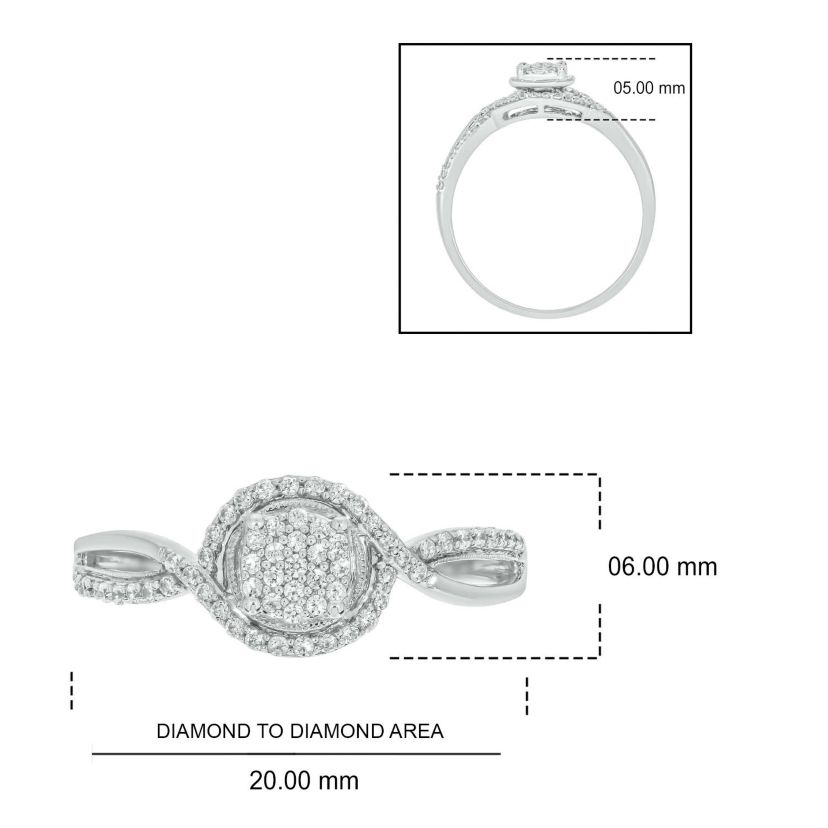 1/4 ct. t.w. Diamond Promise Ring In Sterling Silver
