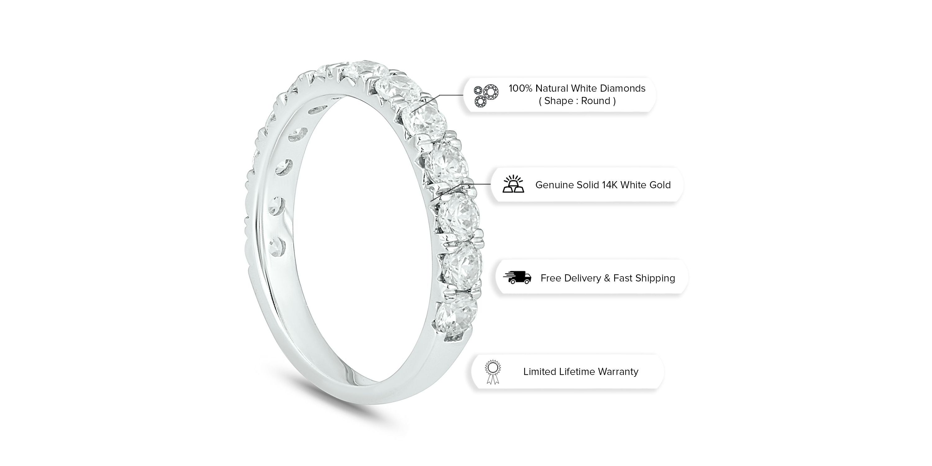 3/4 ct. t.w. Diamond Anniversary Band in 14K Gold