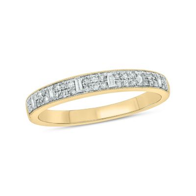 Belk & Co 1/4 ct. t.w. Diamond Anniversary Band in 10K Gold, Yellow, 9 -  0686557608816